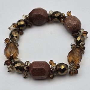 Brown Autumn Beaded Bracelet
